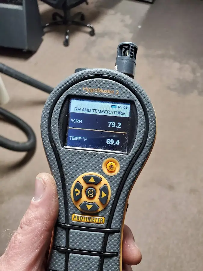Moisture meter humidity assessment for Fire & Smoke Damage Restoration in North Strabane